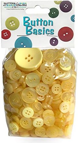 כפתורים בשפע כפתורים צבועים ביד, 5.5 אונקיה, צהוב שמש