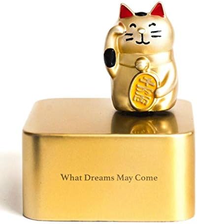 Myingbin Golden Lucky Cat Boxes Commical סגסוגת קופסת מוזיקה מסתובבת מנגינה של טירה בשמיים שולחן השולחן,