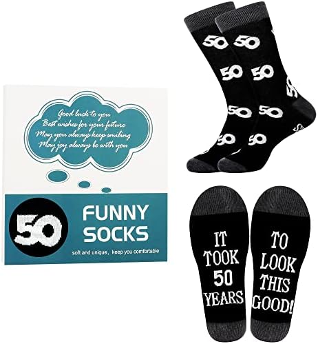 מתנות יום הולדת 50 לגברים מצחיק כיף חידוש מטורף שחור צוות גרביים
