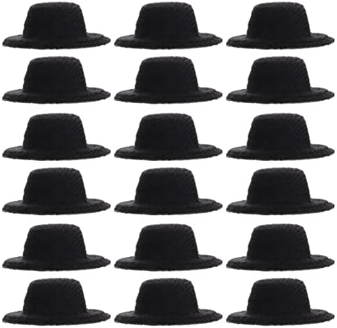 Zerodeko Mens כובעי בובה אביזרים 20 PCS מיני כובעים רשמיים כובעי בובה מיניאטורי כובעי מלאכה בובה כובעי בד