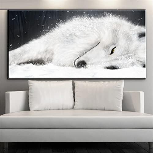 גדול יהלומי ציור לבן זאב על ידי מספר ערכות, עשה זאת בעצמך 5 ד יהלומי נקודות מלא עגול תרגיל צלב תפר קריסטל ריינסטון
