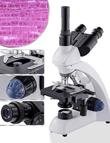 מיקרוסקופ משקפת מעבדה 40-1600 לד למבוגרים עם מיקרוסקופ מתחם טרינוקולרי תואם מצלמה שלב מכאני אבה הקבל