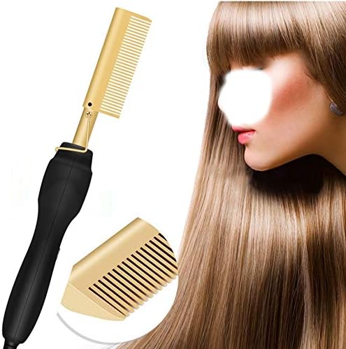 WDBBY מחליק שיער מתלתל שיער חם מסרק רטוב ויבש שימוש מברשת מחיקה מקצועית מברשת סגסוגת טיטניום חשמלית