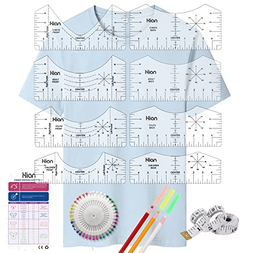 13 יחידות חולצת טי שליט מדריך עבור ויניל יישור חולצה שליט למרכז עיצובים חולצה יישור כלי עבור ויניל