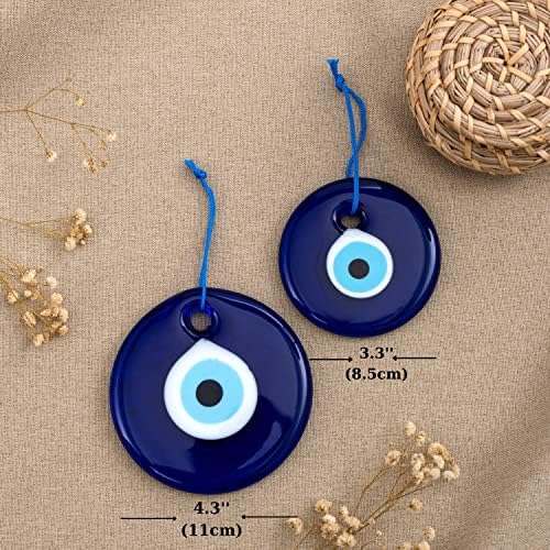 ארבולוס זכוכית טורקית כחולה עין רעה קיר תלוי קישוט - חרוזי נצאר טורקיים - הגנת עין רעה הגנה