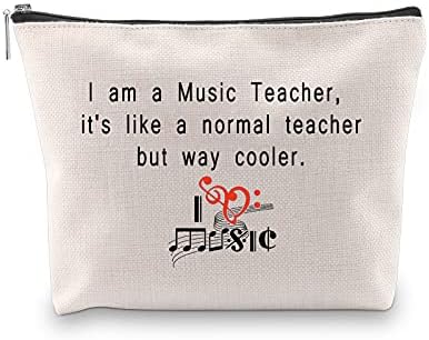G2TUP מורה הערכת יום איפור תיק איפור מתנה למורה למוזיקה אני מתנה מורה למוזיקה למורה לעבודה
