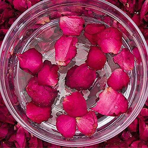QueenBox 0.7oz עלי כותרת של ורדים יבשים, פרחים מיובשים טבעיים קונפטי חתונה לאמבטיה, תכשיטים סבון מלאכת ציפורניים
