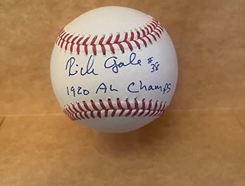 Rich Gale Royals 1980 Al Champs חתם על Auto M.L. בייסבול בקט אימת