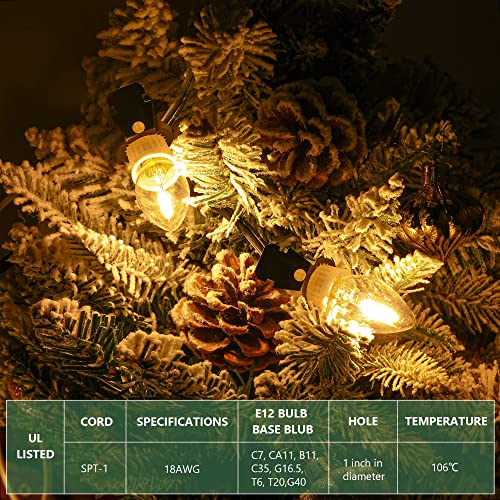 החלפת חוט מנורת מלח בודד, שקע אור מכה של E12 מכה מכה לכפר חג המולד, קישוטי מלאכה לחג, מנורות מלח קריסטל הימלאיות,