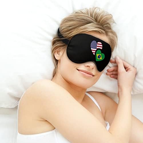 ברזיל ארהב מסיכת עיניים דגל עם רצועה מתכווננת לגברים ונשים לילה שינה מנמנם