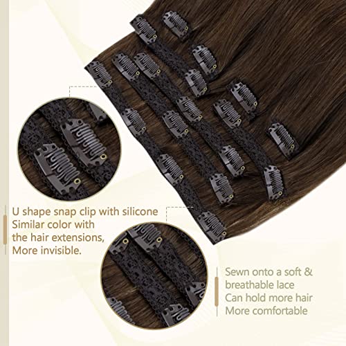 לקנות יחד לחסוך יותר קליפ שיער הרחבות אמיתי שיער טבעי חום קליפ שיער טבעי הרחבות 3 יחידות ו 9 יחידות 16