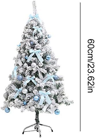 טיפת דמעה קריסטלים עץ כחול חג המולד חג המולד נוהר 60 סמ אריזת ארז