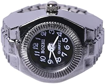 שעון רומאי שעון מספרי אופנה טבעת אצבע עגולה טבעות וינטג