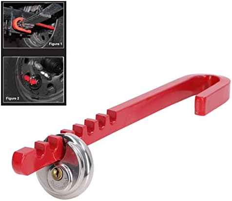 Acouto J Type Crailer Wheel Wheel Anti Thefting Wheel Wheel Flock Lock Lock עם 2 מפתחות למשאית