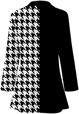 פס מודפס מעיל רשמי קרדיגן חליפה פורמלית דש שרוול ארוך משרד עסקים ז'קט בלייזר חולצה מעיל אלגנטי רזה