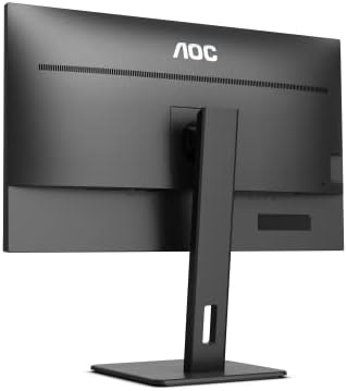 AOC U27P2CA 27 4K צג ללא מסגרת, UHD 3840 x 2160, עגינה USB-C, מעמד מתכוונן לגובה, שחור