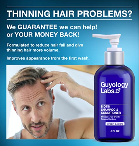 שמפו ומרכך נגד נשירת שיער לגברים לשיער דליל-חוסמי דה-טי טבעיים להפחתת נפילת שיער-ביוטין וקרטין