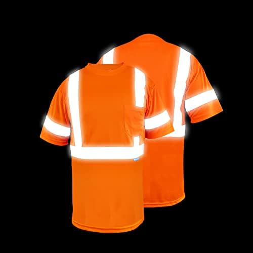 חולצת בטיחות רפלקטיבית LX שרוול קצר נראות גבוהה