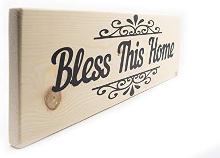 ברך בית זה נוצרי מתנה מקראית קיר עץ עיצוב עיצוב עץ אמיתי מתנת אהבה תקווה שלום אמונה חבר משפחה