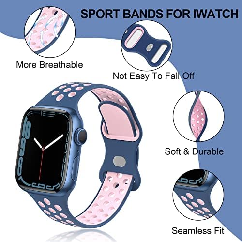 רצועות סיליקון של Gleiven תואמות להקת Apple Watch רכות סיליקון רצועות ספורט רצועות כף היד רצועות רצועה IWatch