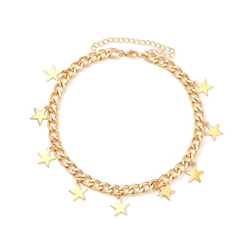 כוכב שמנמן קולר זהב שרשרת קסם שרשרת בעבודת יד נשים דניטי תכשיטים