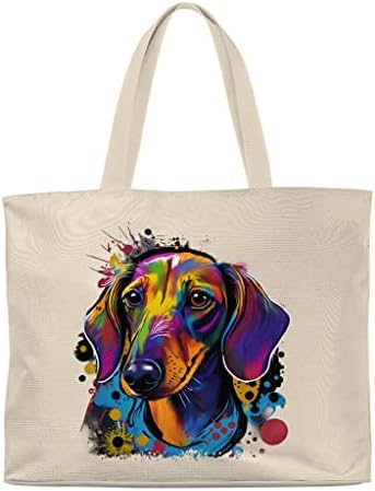 תיק תיקים של Dachshund - תיק קניות כלבים חמוד - תיק יצירות אמנות