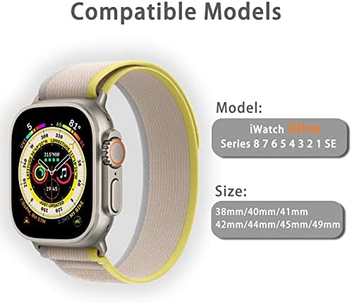 לולאת שבילים תואמת לפס Apple Watch Ultra 49 ממ 45 ממ 44 ממ 42 ממ 41 ממ 40 ממ 38 ממ נשים נשים, רצועת אריגת