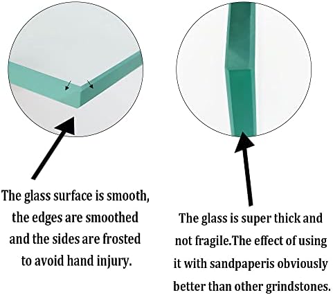 סקוטשן שטוח זכוכית מלחך צלחת חידוד מערכת מת שטוח לצוף צלחת זכוכית לחידוד 5-1/8 אינץ 11-7 / 8 אינץ 3 / 8 אינץ-1