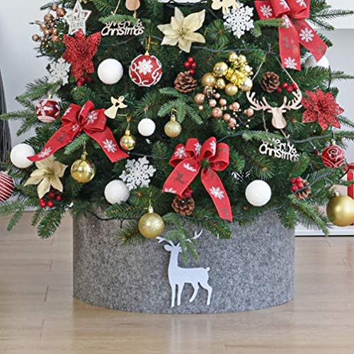 קיסנגל עץ חג המולד איילים איילים מורגש עץ חג המולד טבעת חג המולד עץ עץ חצאית עטיפת בסיס לקישוט מסיבות חג