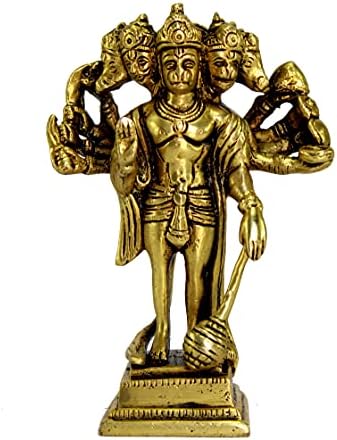 פליז Esplanade Panchmukhi Hanuman Anjaneya Pavan Putra Bajrangbali Idol Murti Moorti פסל
