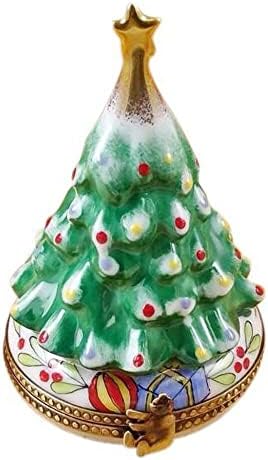 עץ חג המולד עם פסלון קופסאות לימוגס כוכבים
