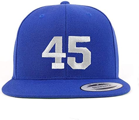 חנות הלבשה אופנתית מספר 45 חוט לבן רקום שטר שטר סנאפבק כובע בייסבול