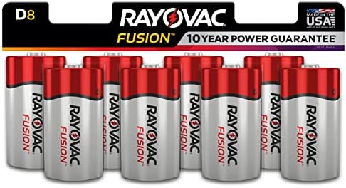 סוללות Rayovac D, Fusion Premium D סוללת תאים אלקליין, 8 ספירה