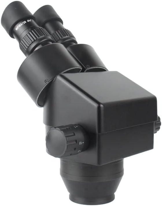 אביזרי מיקרוסקופ משקפת מיקרוסקופ הגדלת זום רציף 7x-45x ראש מיקרוסקופ סטריאו WF10X/20 ממ מעבדת עיניים