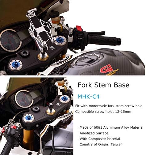 MHK MORTS בסיס גזע של מזלג אופנוע, מתאים לחור בורג גזע של 12 ממ ~ 15 ממ.