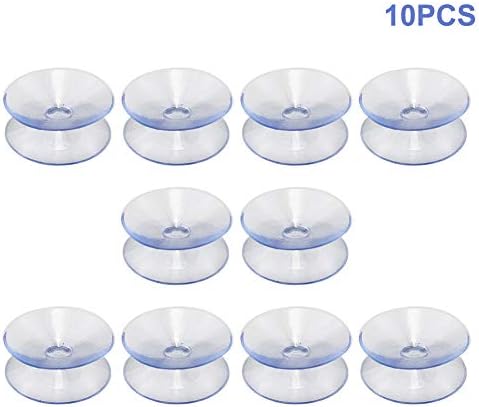 כוסות יניקה דו צדדיות של Qoonestl תואמות את שולחן הזכוכית, 10 יחידות כוסות יניקה ללא ווים רפידות פראייר למראה