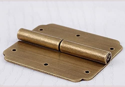 ZLDXDP 2 PCS צירי זהב +ברגים צירים דקורטיביים ברזל וינטג