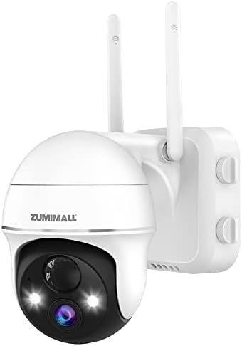 Zumimall 【חדש】 מצלמת אבטחה 2K אבטחה חיצונית מצלמת אבטחה ביתית מופעלת על סוללה, מצלמות אלחוטיות המופעלות על סוללה