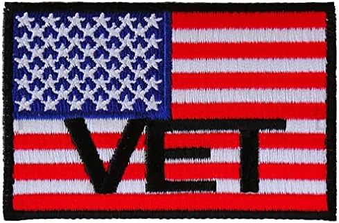 עור וטרינר עליון פטריוטי דגל אמריקאי דגל אמריקאי רקום אופנוען-אדום-סלול