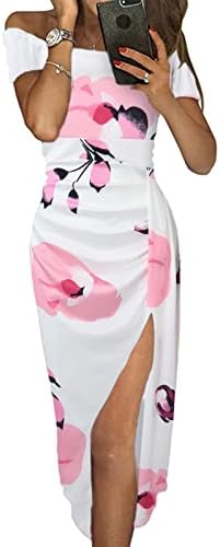 Miashui עבודה שמלות מזדמנים נשים אופנה סקסית כתף אחת הדפסים מותניים שמלת חריץ שמלת קיץ שמלת קיץ שמלת שמלת קיץ