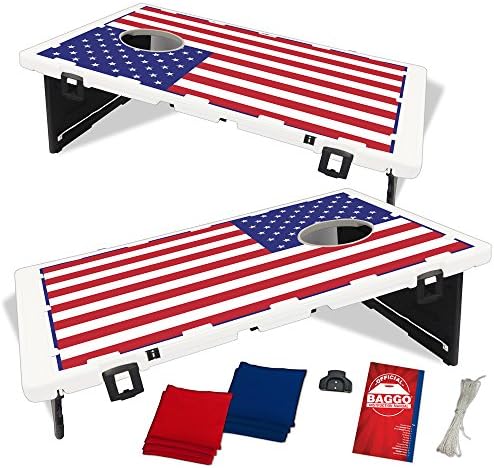 באגגו ארהב אמריקאית אמריקאית שקית שעועית דגל ארהב זורקת משחק זנב חור תירס נייד