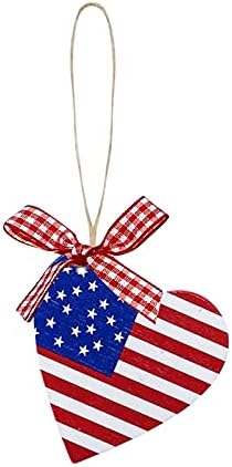 יום העצמאות פטריוטי DIY קשת קשת עץ תליון דגל תליון בית עיצוב בית חג המולד קישוטי שולחן זר