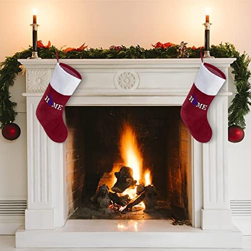 הבית של מישיגן אדום חג המולד גרבי חג לחג חג המולד לקישוטים לבית עץ חג המולד גרביים תלויים