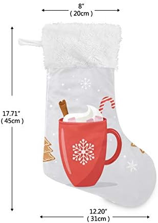 Pimilagu חג שמח ספל קקאו גדול גרבי חג המולד 1 חבילה 17.7 , גרביים תלויים לקישוט חג המולד