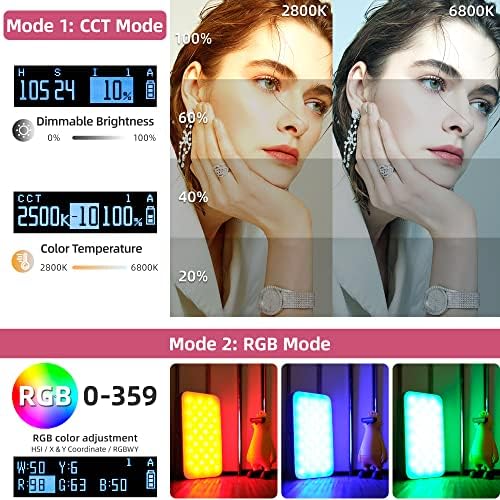 Weeylite S05 RGB LED LED LIGHT LIGHT W Control App Control, Light Mini Camer