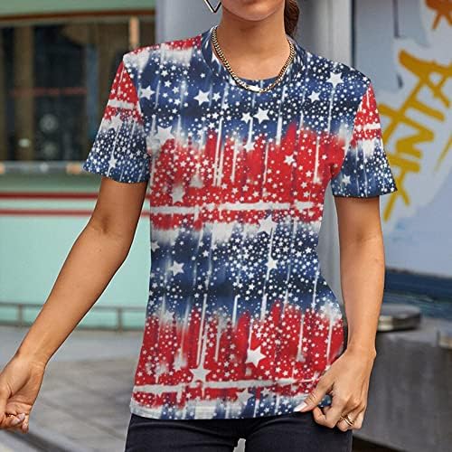 2023 נשים אמריקה דגל חולצת חולצת 4 ביולי חולצת טשט
