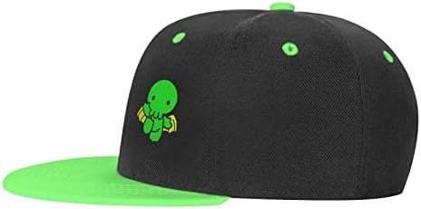 ZXLQ CTHULHU MYTHOS PUNK HIP HIP BASEBALL CAP, כובע SNAPBACK מתכוונן לילדים כובעי כובעי שחים שטוחים