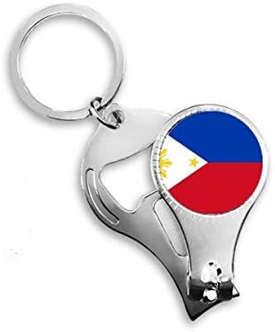 דגל לאומי פיליפינים אסיה אסייה ציפורניים ניפר טבעת מפתח בקבוקי שרשרת פתיחה