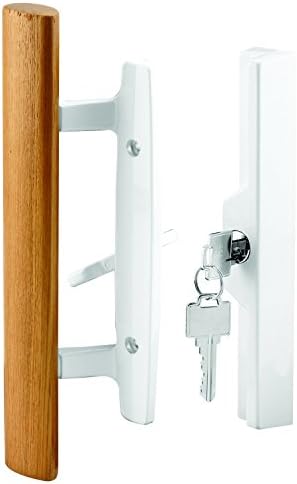 קו פריים קו C 1316 סט דלת פטיו, סט, 3-15/16 אינץ ', משיכת עץ, לבן, משכנתא, מפתח,