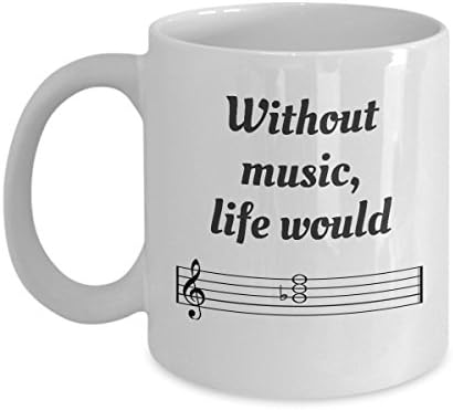 ללא מוסיקה החיים יהיו קפה שטוח &מגבר; ספל מתנת תה, הטוב ביותר &מגבר; מתנות מצחיקות עבור גברים & מגבר;